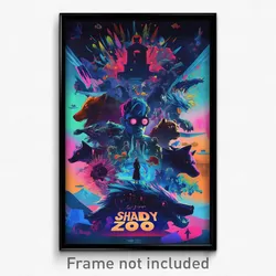 Icelandic Movie Poster - Shady Zoo (Iceland Psychedelic Art Retro Film Print)