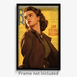 Greek Movie Poster - Woman Feeling Shameless, Grand Brown Cardigan (Art Print)