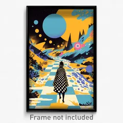 Russian Movie Poster - Oval Grotesque (Russia Psychedelic Art Retro Film Print)