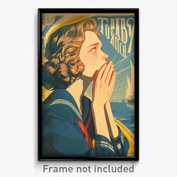 Russian Movie Poster - Girl Feeling Glumness, Golden Sailor (Russia Art Print)