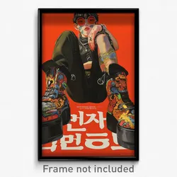 Korean Movie Poster - Boy Feeling Rash, Multicolored Platform Boots (Art Print)