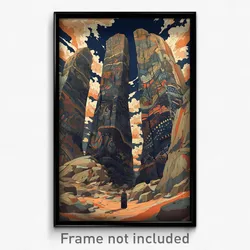 Art Poster - Giant Karst (Psychedelic Trippy Weird 11x17 Print)