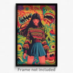 Mexican Movie Poster - Woman Feeling Insulted, Gripping Living Clothes (Print)