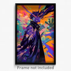 Anime Art Poster - Boy Feeling Fascination Wearing Glorious Torn Cape (Print)
