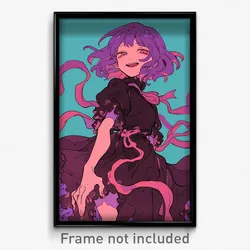 Anime Art Poster - Woman Feeling Excited Wearing Offbeat Tress Ribbon (Print)