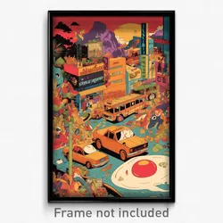 Greek Movie Poster - Mushy Thai City (Greece Psychedelic Art Retro Film Print)