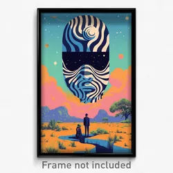 Spanish Movie Poster - Light Blue Ranch (Spain Psychedelic Art Retro Film Print)