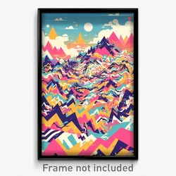 Art Poster - Zigzag Flats (Psychedelic Trippy Weird 11x17 Cartoon Print)
