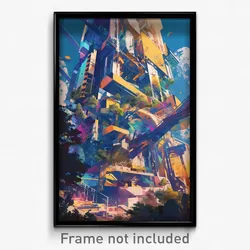 Art Poster - Brisk Hideout (Psychedelic Trippy Weird 11x17 Print)