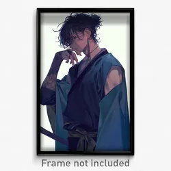 Anime Art Poster - Boy Feeling Interest, Outgoing Detached Sleeves (Print)