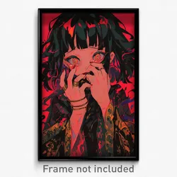 Anime Art Poster - Girl Feeling Helpless Wearing Bronze Red (Print)