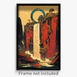 Movie Art Poster - Spectacular Falls (Psychedelic Retro Weird Film Print)