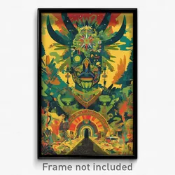 Mexican Movie Poster - Spotless Tomb (Mexico Psychedelic Art Retro Film Print)