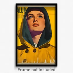 German Movie Poster - Woman Feeling Glee, Outgoing Purple Hoodie (Art Print)