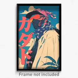 Movie Art Poster - Man Feeling Apathy, Luxurious Bandana (Retro Film Print)