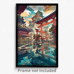 Art Poster - Glossy Battlements (Psychedelic Trippy Weird 11x17 Print)