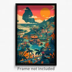 Indonesian Movie Poster - Curvy Sands (Indonesia Retro Film Art Print)