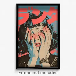 Icelandic Movie Poster - Woman Feeling Despair, Strange Blue Serafuku (Print)