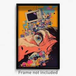French Movie Poster - Quaint Body (France Psychedelic Art Retro Film Print)