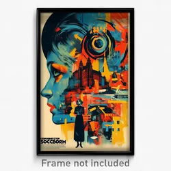 German Movie Poster - Red Stockholm (Germany Psychedelic Art Retro Film Print)