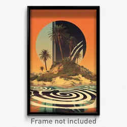 German Movie Poster - Barren Shoals (Germany Psychedelic Art Retro Film Print)