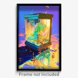 Art Poster - Extra Small Ice Machine (Psychedelic Trippy Weird 11x17 Print)