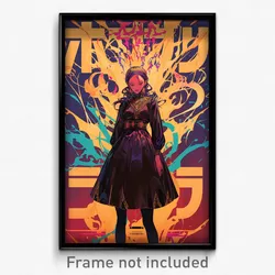 Hebrew Movie Poster - Girl Feeling Aversion, Strange Medium Dress (Art Print)