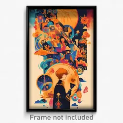 Greek Movie Poster - Admirable Gambit (Greece Psychedelic Art Retro Film Print)