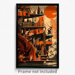 Bollywood Movie Poster - Creepy Shipyard (India Retro Hindi Film Art Print)