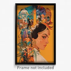 Bollywood Movie Poster - Beautiful Shore (India Retro Hindi Film Art Print)