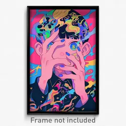 Anime Art Poster - Boy Feeling Surprise Wearing Studious Clothes (Print)