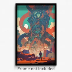 Movie Art Poster - Showy Rookery (Psychedelic Trippy Retro Cartoon Film Print)