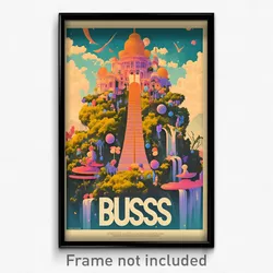 Icelandic Movie Poster - Blissful Respite (Iceland Retro Film Art Print)