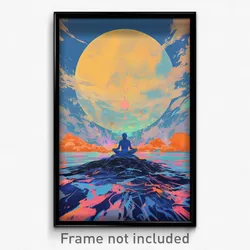 Spanish Movie Poster - Blue Wetland (Spain Psychedelic Art Retro Film Print)