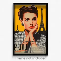 French Movie Poster - Woman Feeling Courage, Strange Ear Piercing (Art Print)