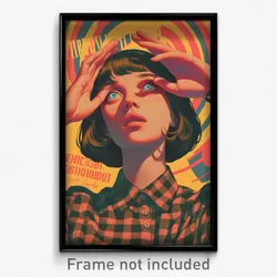 Greek Movie Poster - Girl Feeling Love, Astonishing Collared Shirt (Art Print)