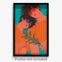 Art Poster - Boys Feeling Serenity Wearing Drunk Rectangular Eyewear
