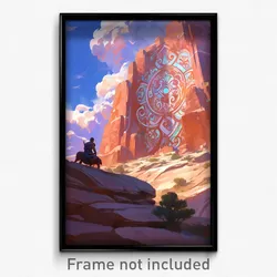 Art Poster - Giant Climb (Psychedelic Trippy Weird 11x17 Print)