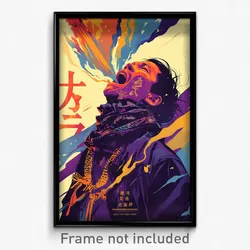 Vietnamese Movie Poster - Man Feeling Courage, Thin Purple Scarf (Art Print)