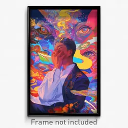 Bollywood Movie Poster - Boy Feeling Driven, White Long Sleeves (Art Print)