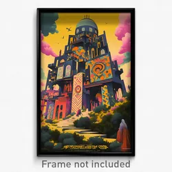 Icelandic Movie Poster - Zigzag Mosque (Iceland Retro Film Art Print)