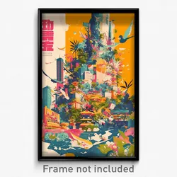 Chinese Movie Poster - Mellow Wall (China Psychedelic Art Retro Film Print)