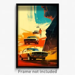 Bollywood Movie Poster - Plush Car Dealership (India Retro Hindi Film Art Print)