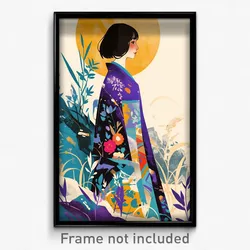 Vietnamese Movie Poster - Boy Feeling Calm, Multicolored Purple Dress (Print)