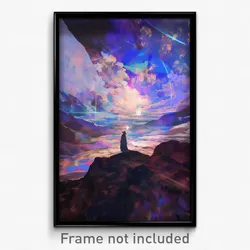 Art Poster - Deserted Glacier (Psychedelic Trippy Weird 11x17 Print)