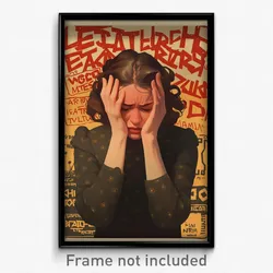 Icelandic Movie Poster - Woman Feeling Regret, Small Sleeves Rolled Up (Print)