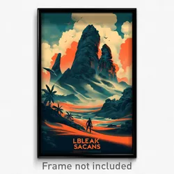 Spanish Movie Poster - Bleak Sands (Spain Psychedelic Art Retro Film Print)