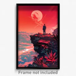 Movie Art Poster - Steel Ridgeline (Psychedelic Trippy Retro Cartoon Film Print)
