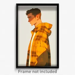 Art Poster - Man Feeling Hope Wearing Yellow Plaid Jacket (Print)