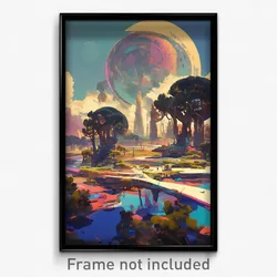 Movie Art Poster - Lavish Bog (Psychedelic Trippy Retro Cartoon Film Print)